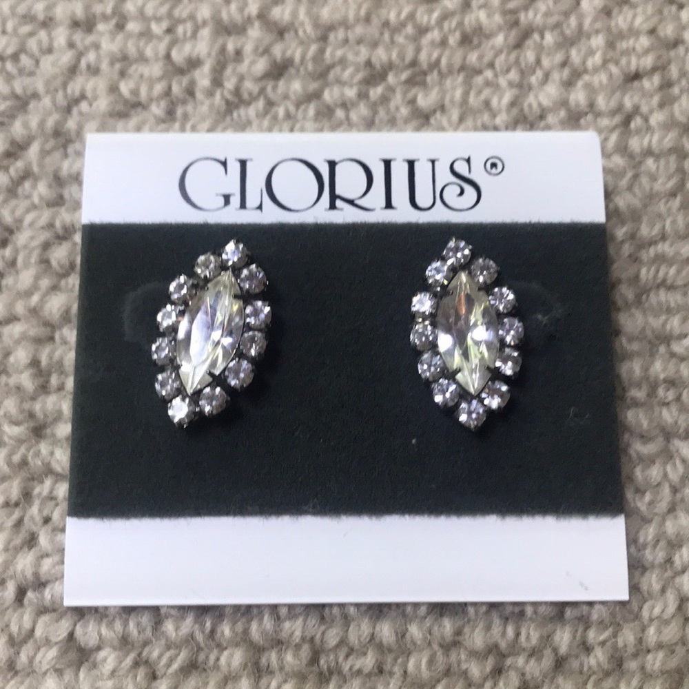 Glorious NWT rhinestone pierced earrings